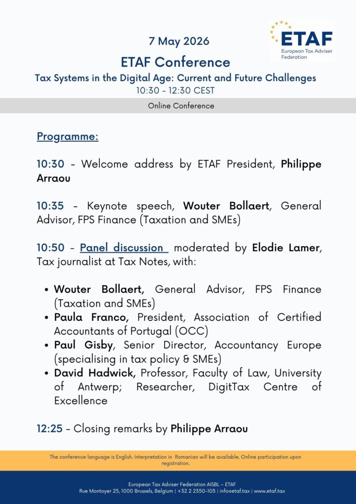 programme etaf conference 7 may 2026