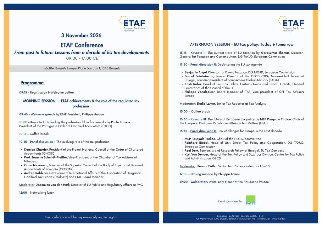 photo etaf conference programme