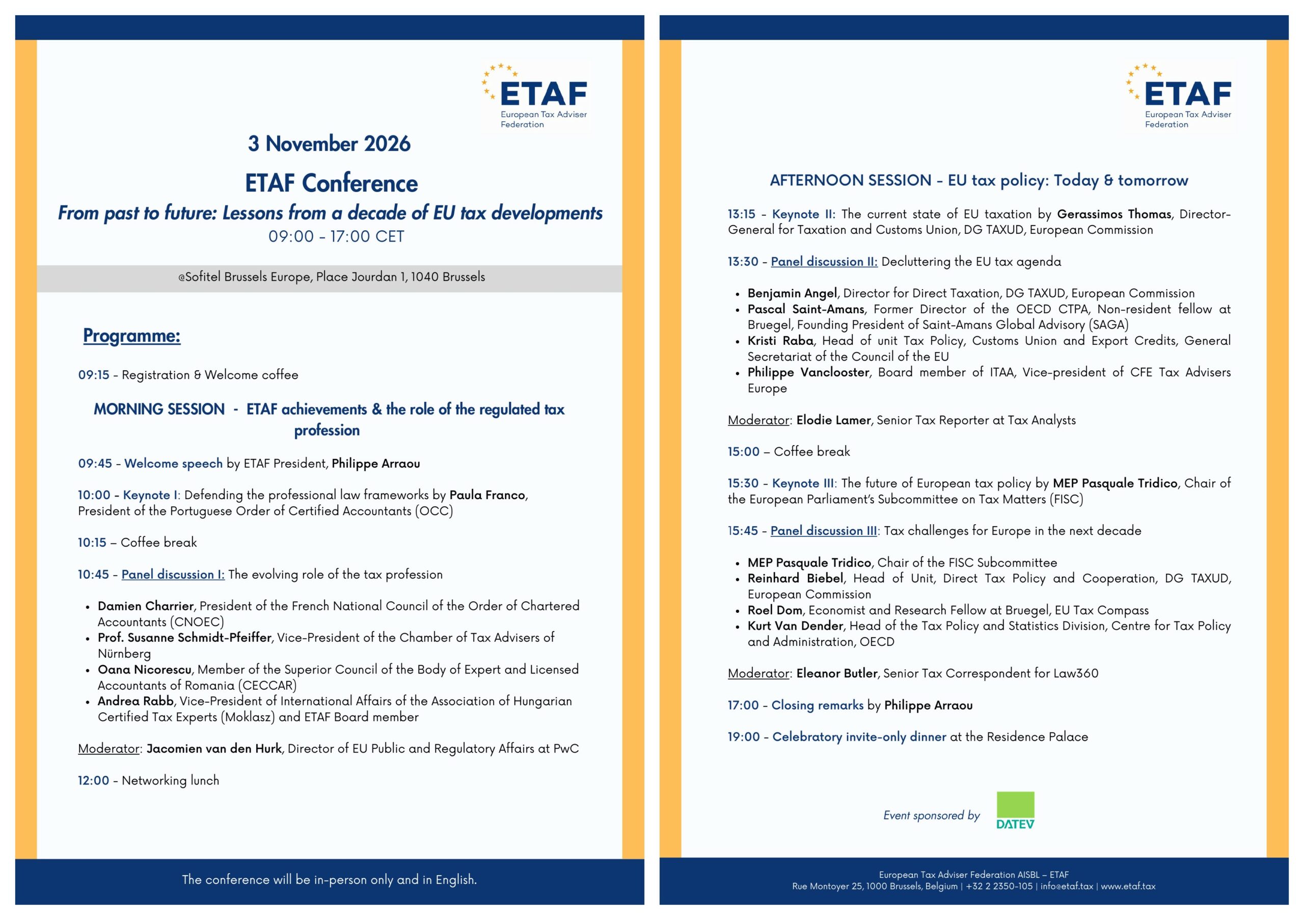 photo etaf conference programme